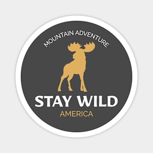 Stay Wild America Caribou Magnet